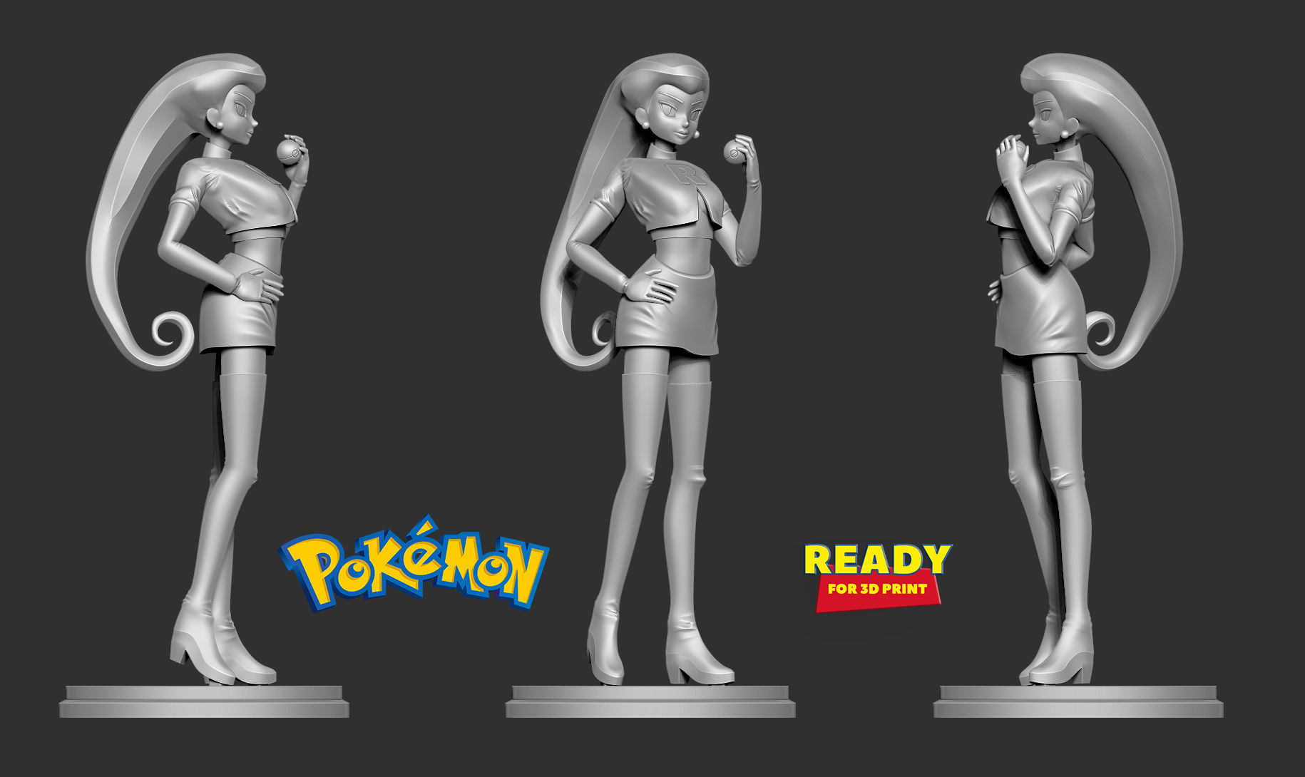 Jessie - Pokemon Fanart 3D print model_15