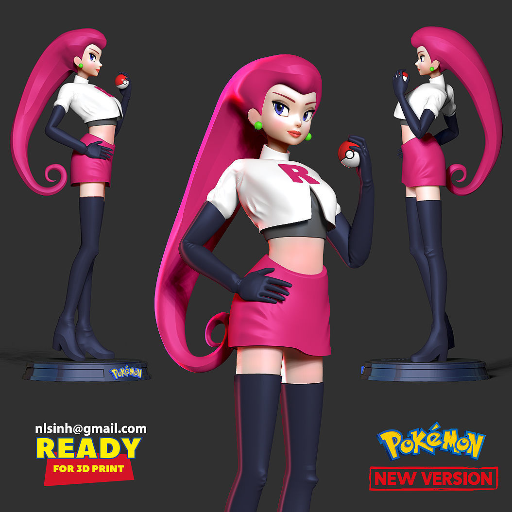 Jessie - Pokemon Fanart 3D print model_1