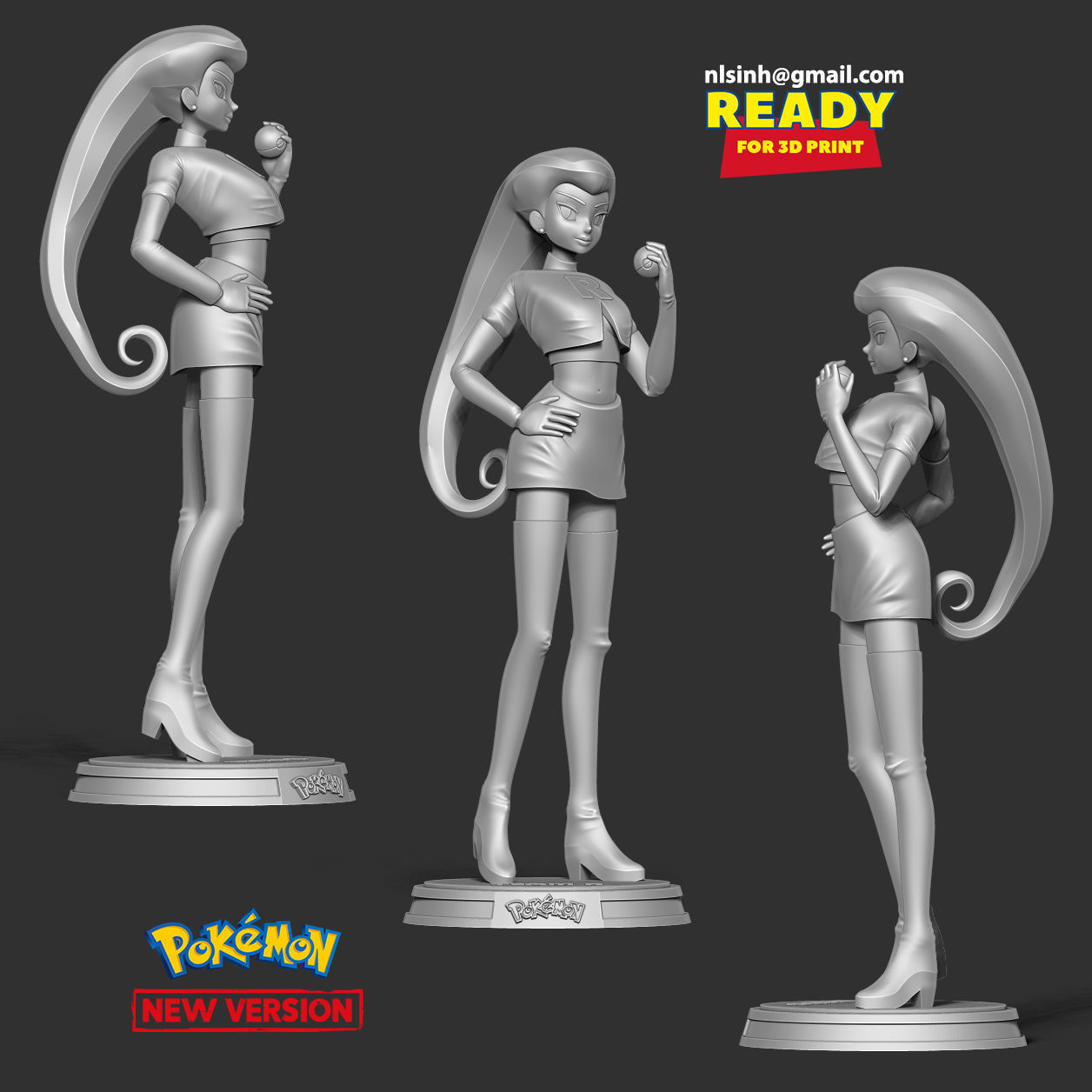 Jessie - Pokemon Fanart 3D print model_7