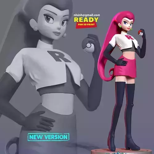 Jessie - Pokemon Fanart 3D print model
