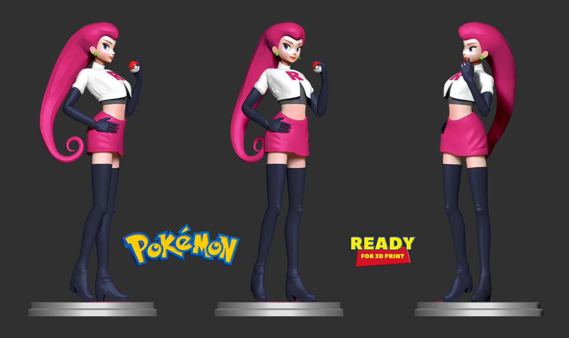 Jessie - Pokemon Fanart 3D print model_8