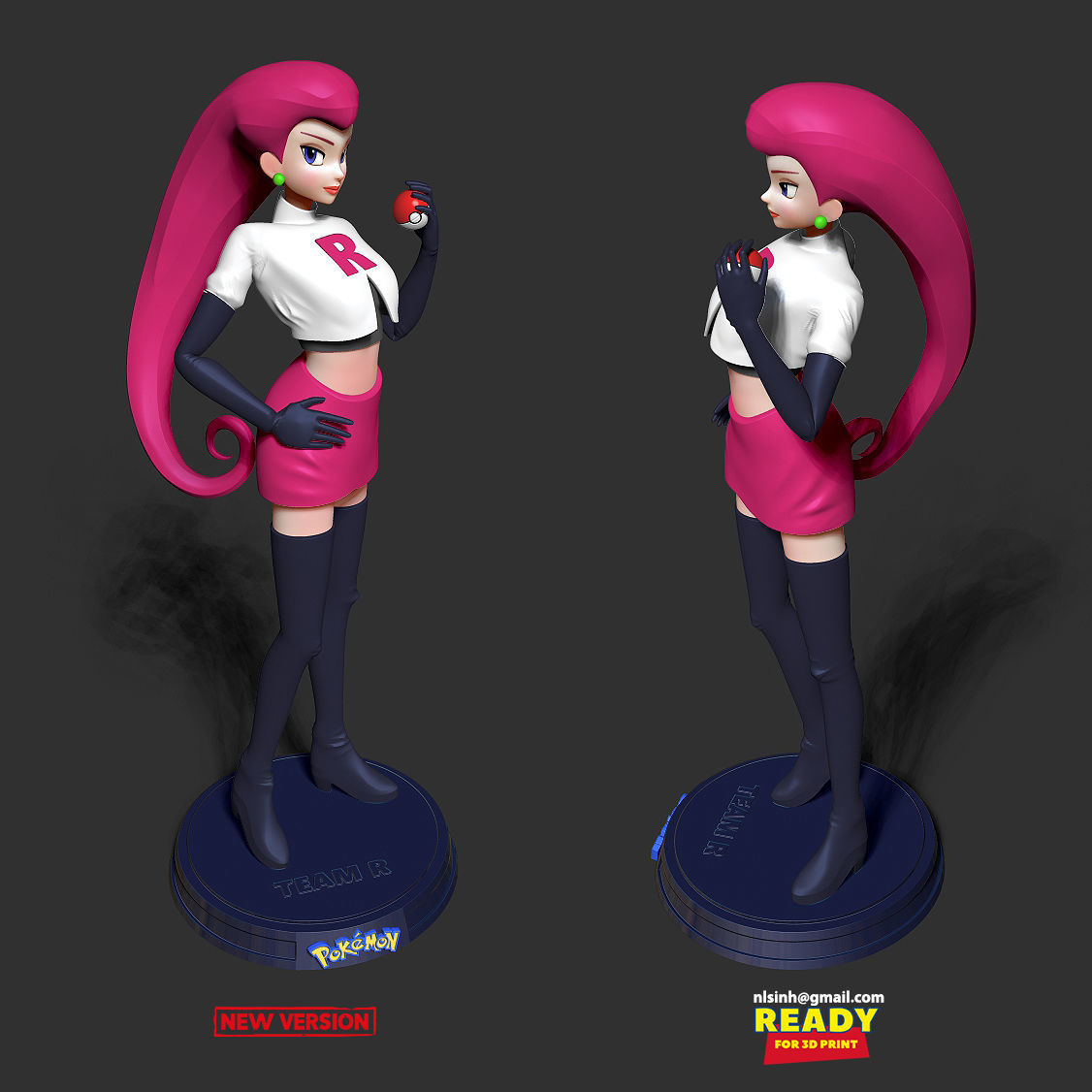 Jessie - Pokemon Fanart 3D print model_5