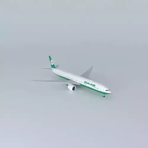 EVA Air Boeing 777 35E ER B 16721 Revised Livery 2015 Wi Fi Dome Free 3D model