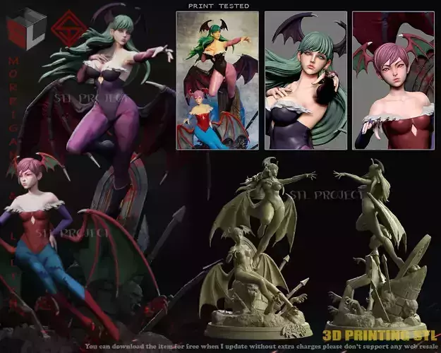 Morrigan and Lilith 3D print model