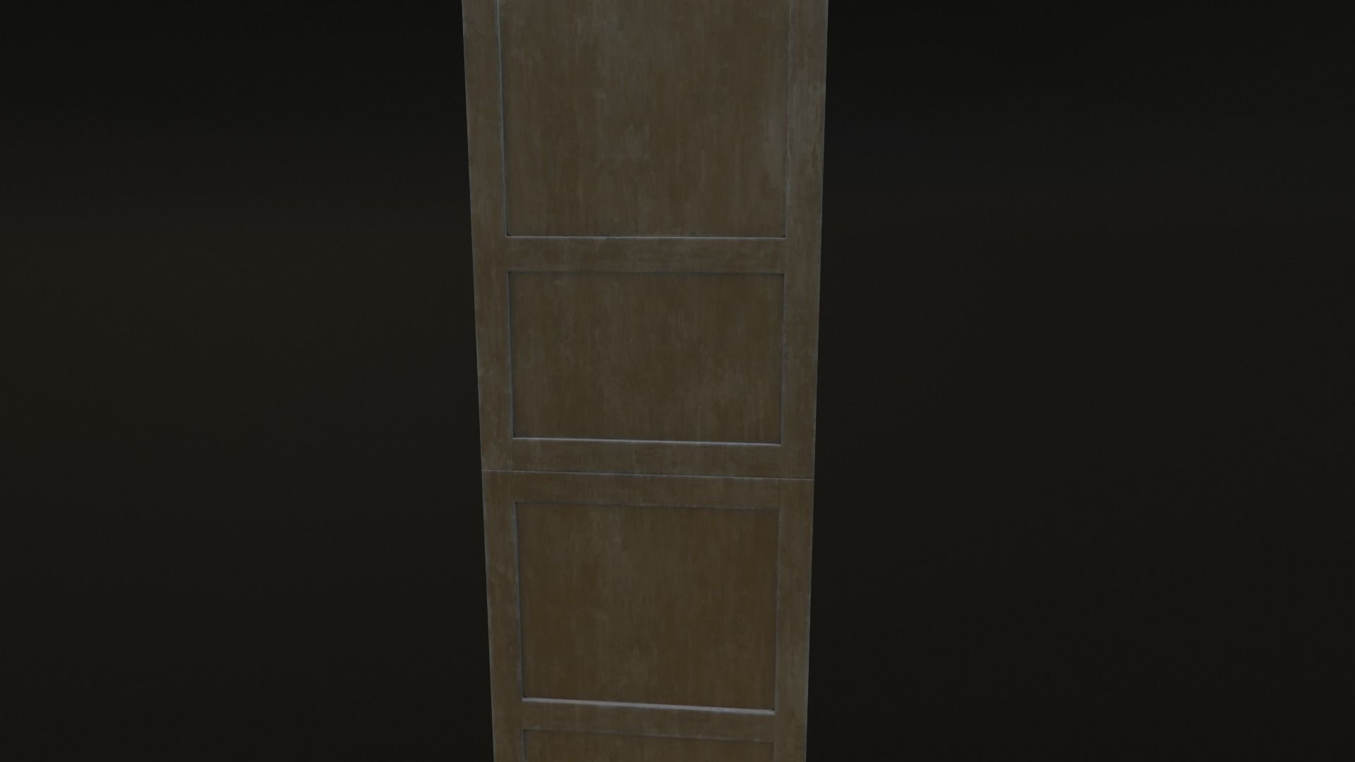Old Japanese Shelf Low-poly 3D model_13