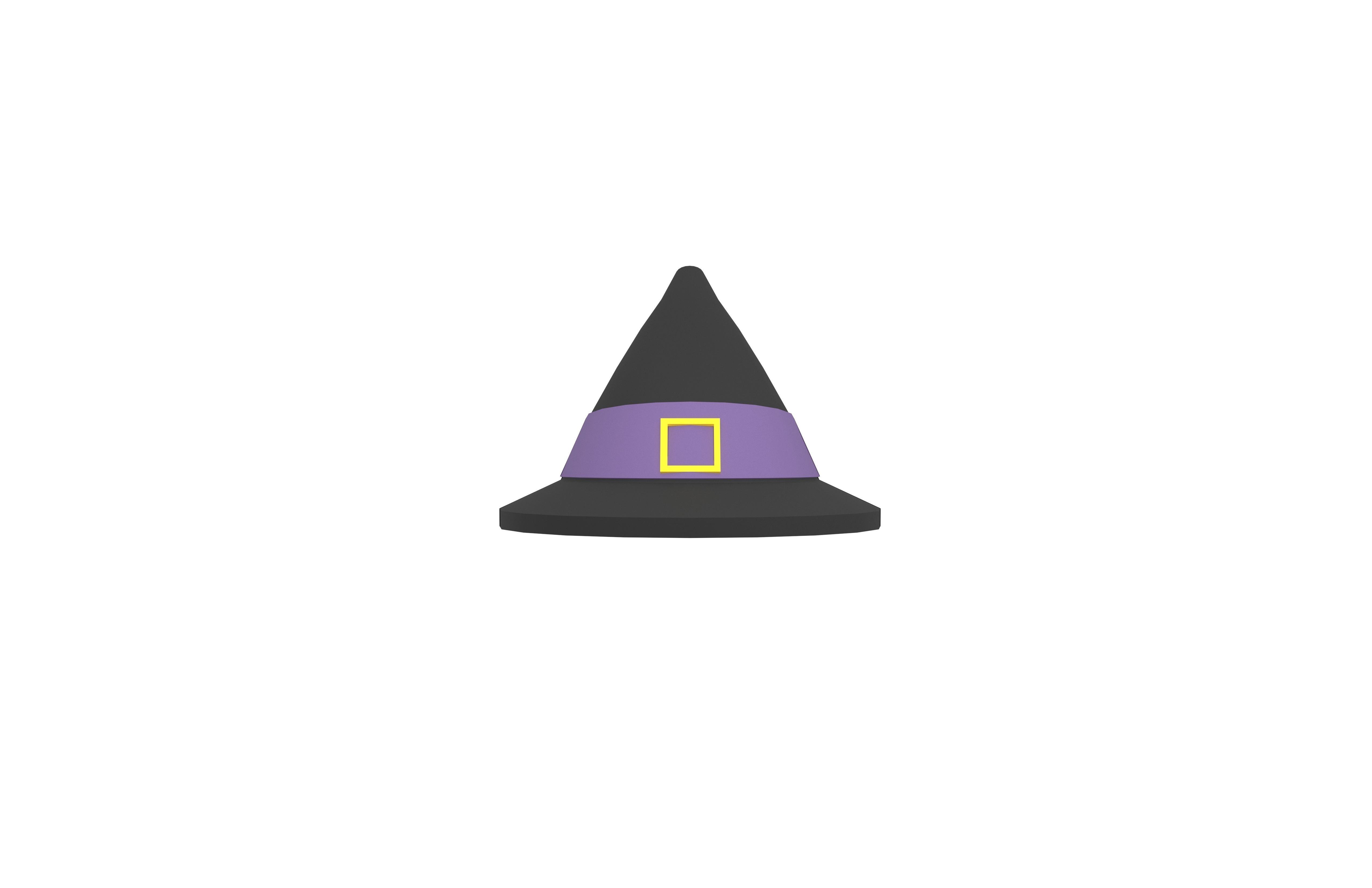 Witch Hat v1 001 Low-poly 3D model_1