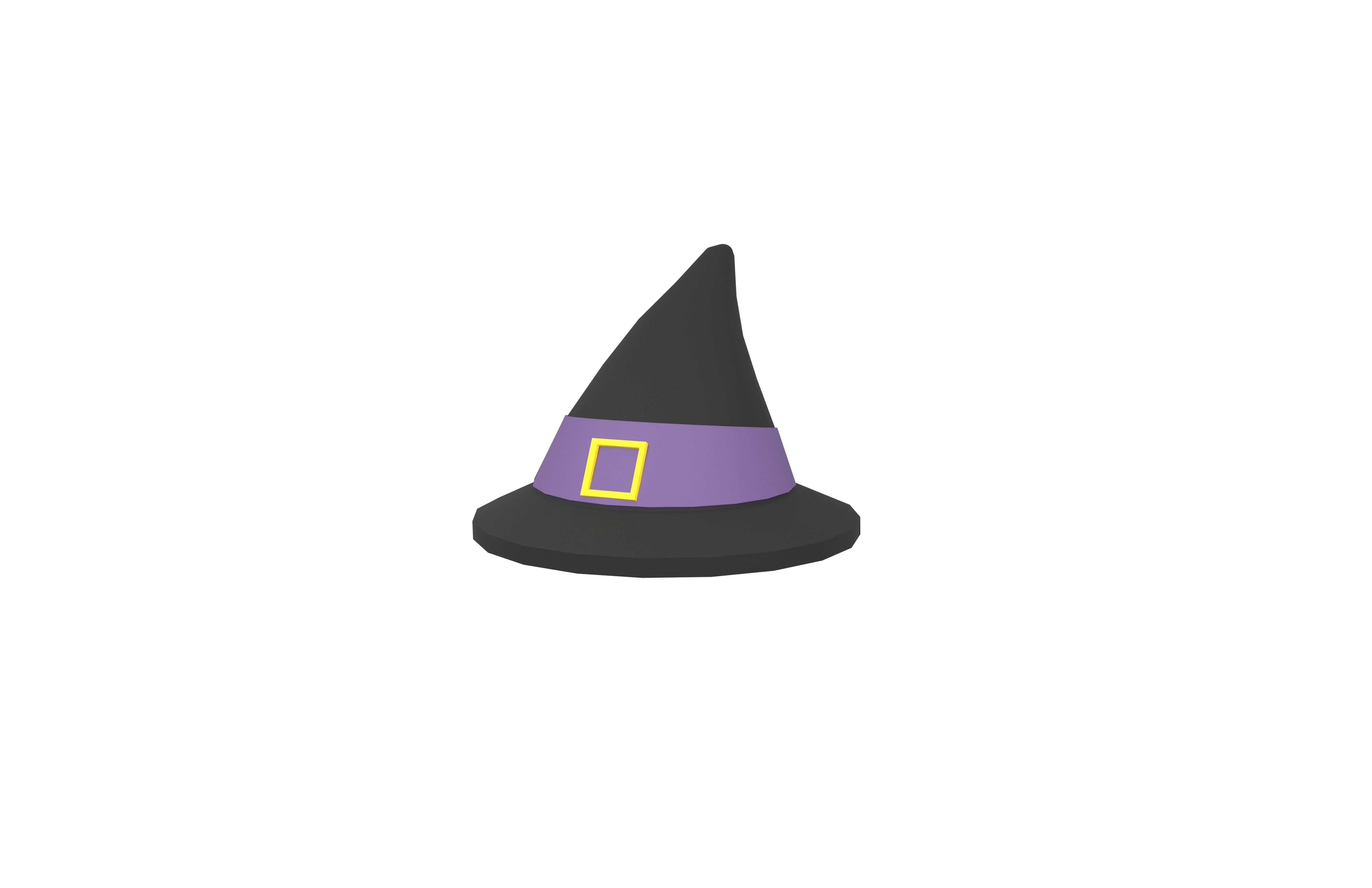 Witch Hat v1 001 Low-poly 3D model_3