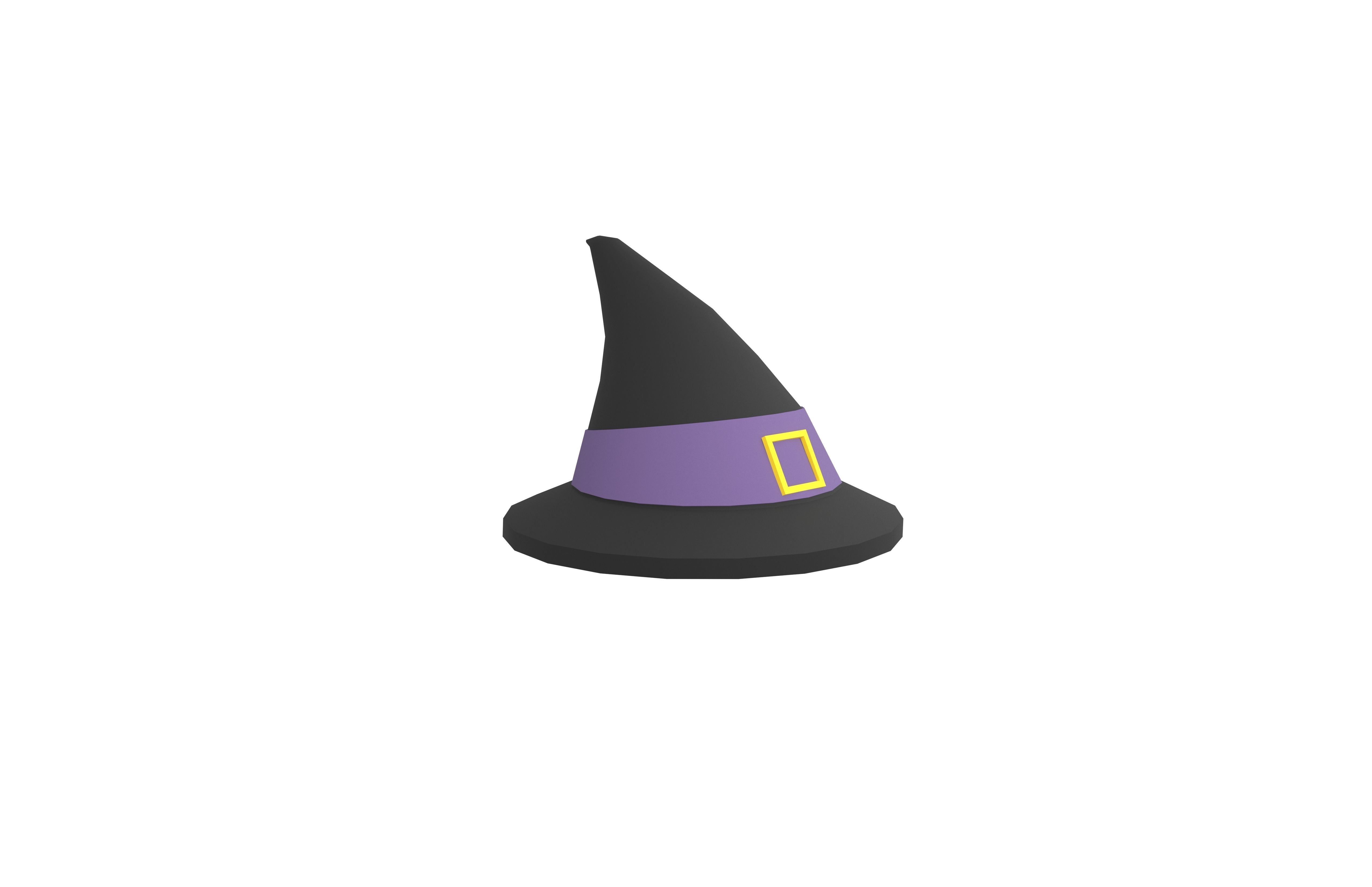Witch Hat v1 001 Low-poly 3D model_2