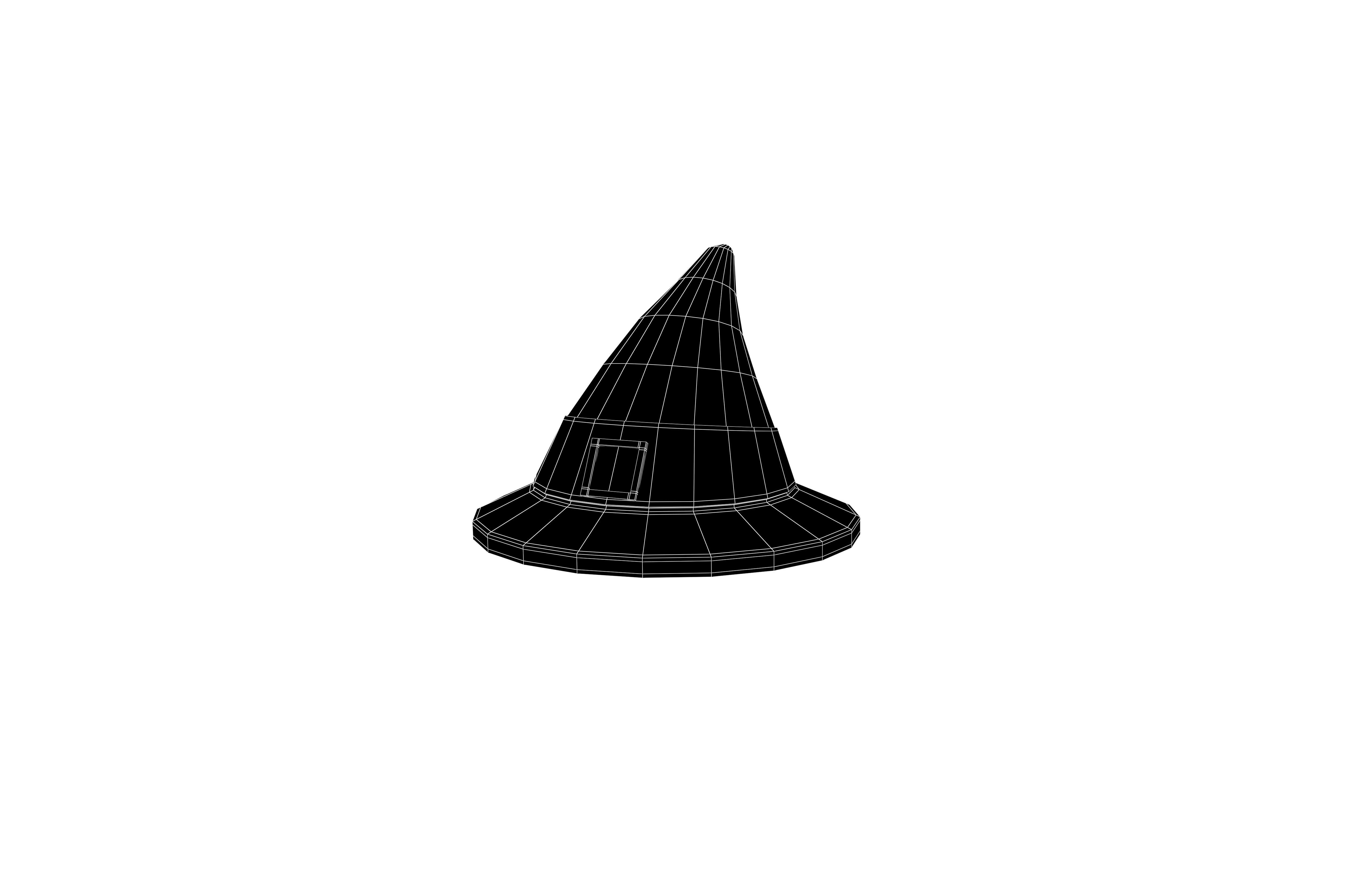 Witch Hat v1 001 Low-poly 3D model_7