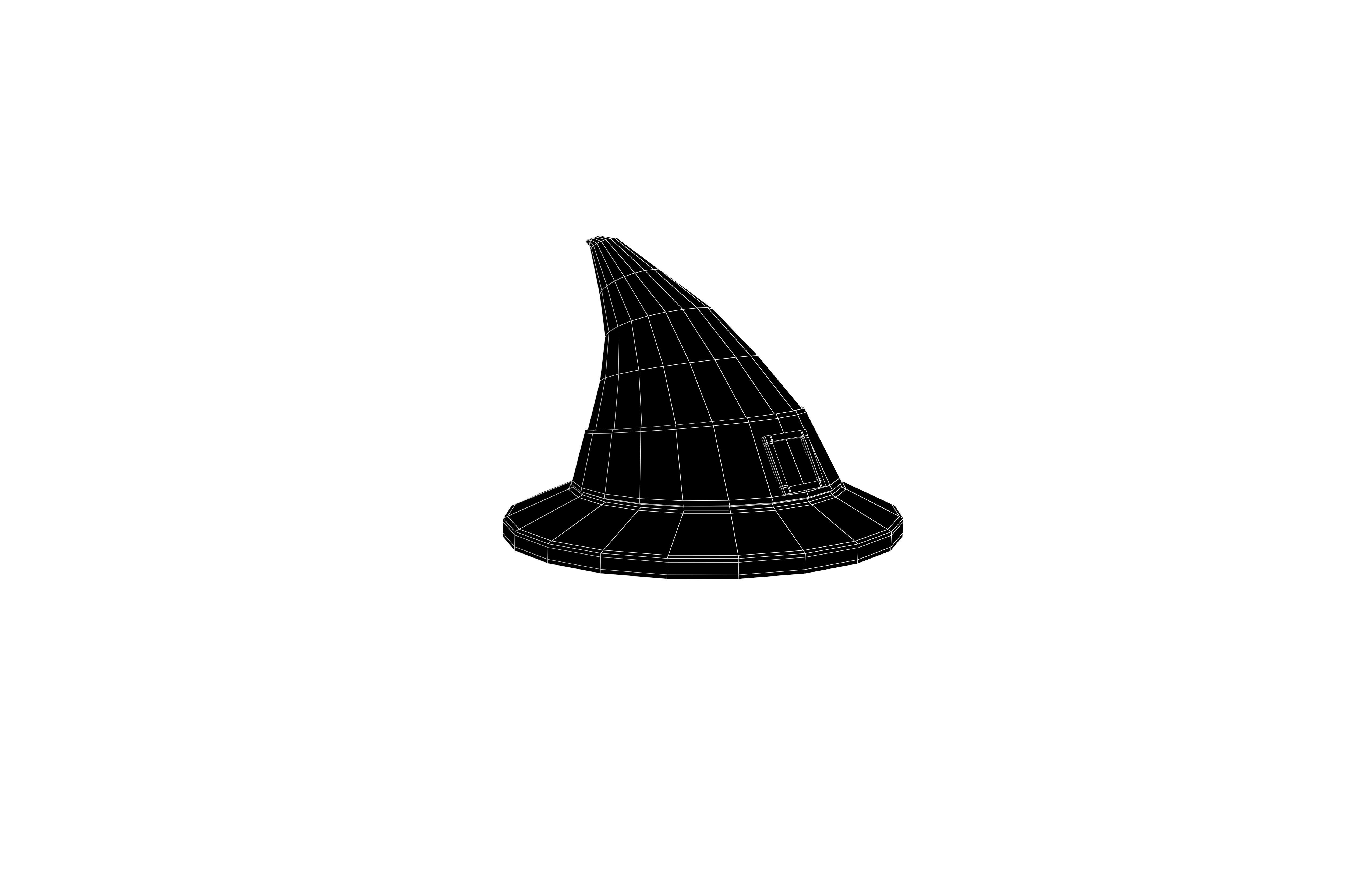 Witch Hat v1 001 Low-poly 3D model_6
