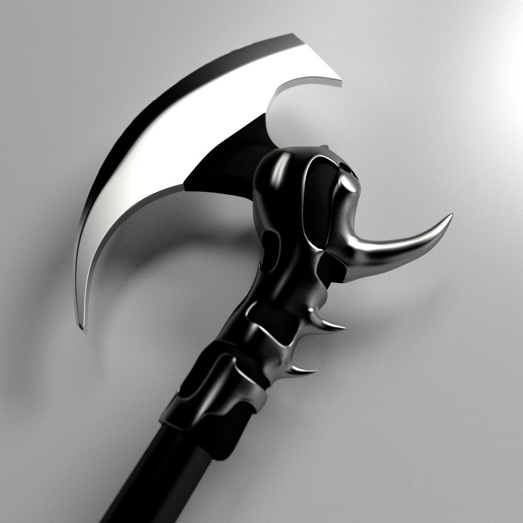 Dragon Battle Axe 3D model_1