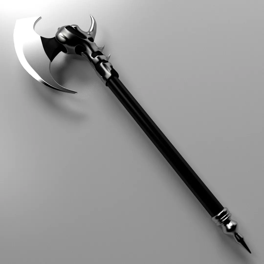 Dragon Battle Axe 3D model_0