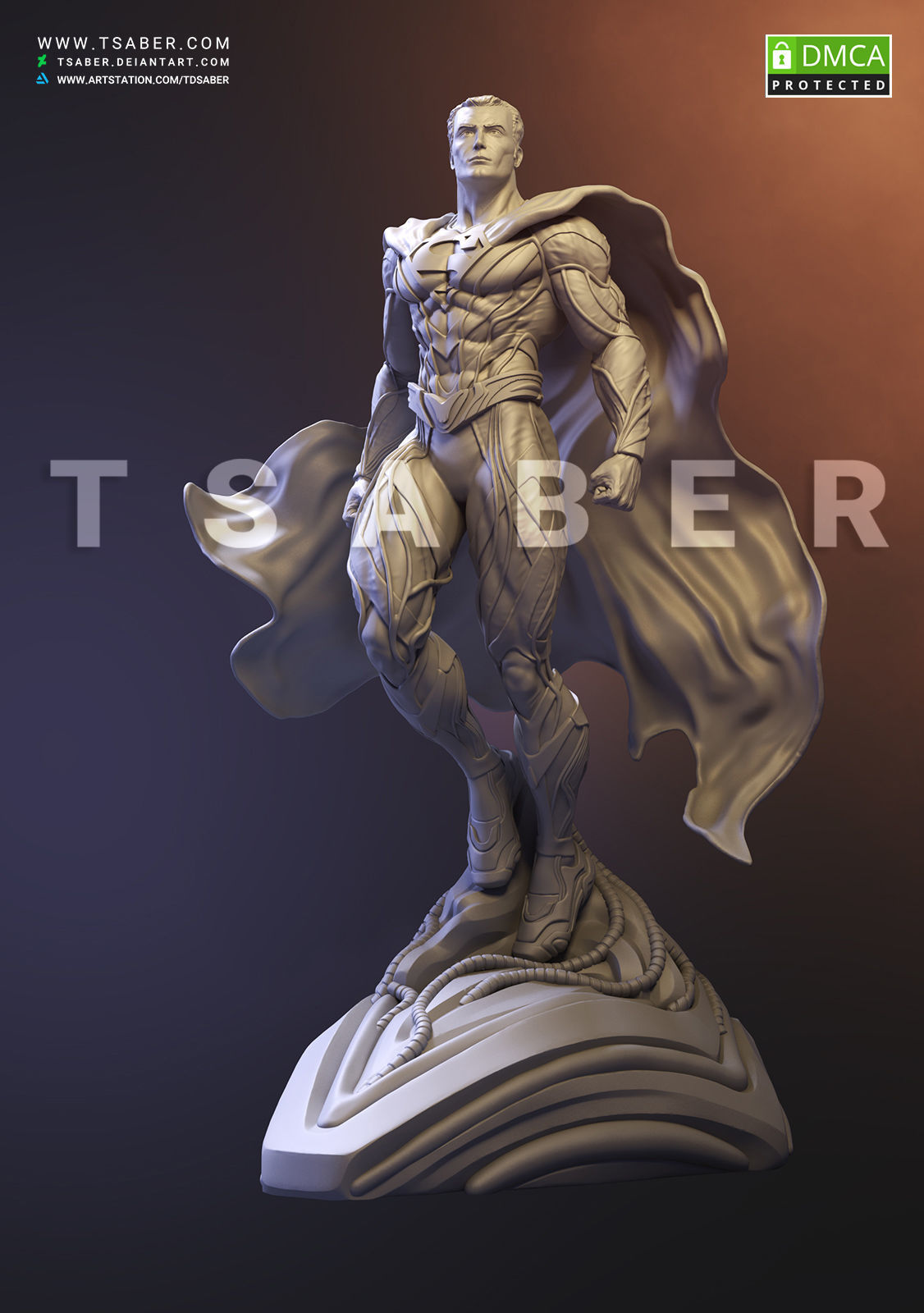 Superman Statue - DC collectibles 3D print model_3