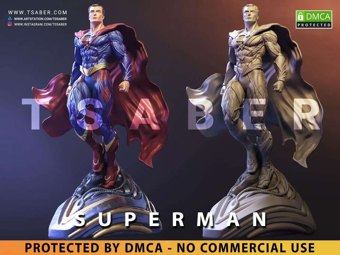Superman Statue - DC collectibles 3D print model_0