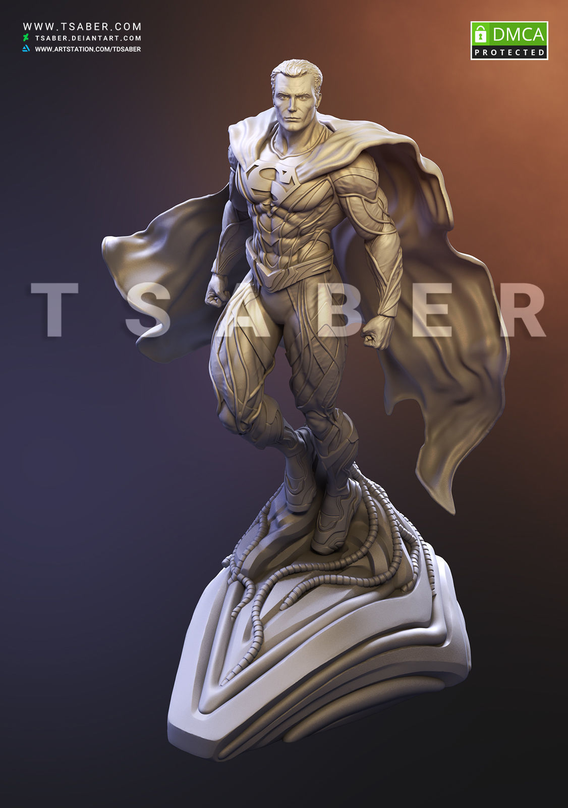 Superman Statue - DC collectibles 3D print model_5