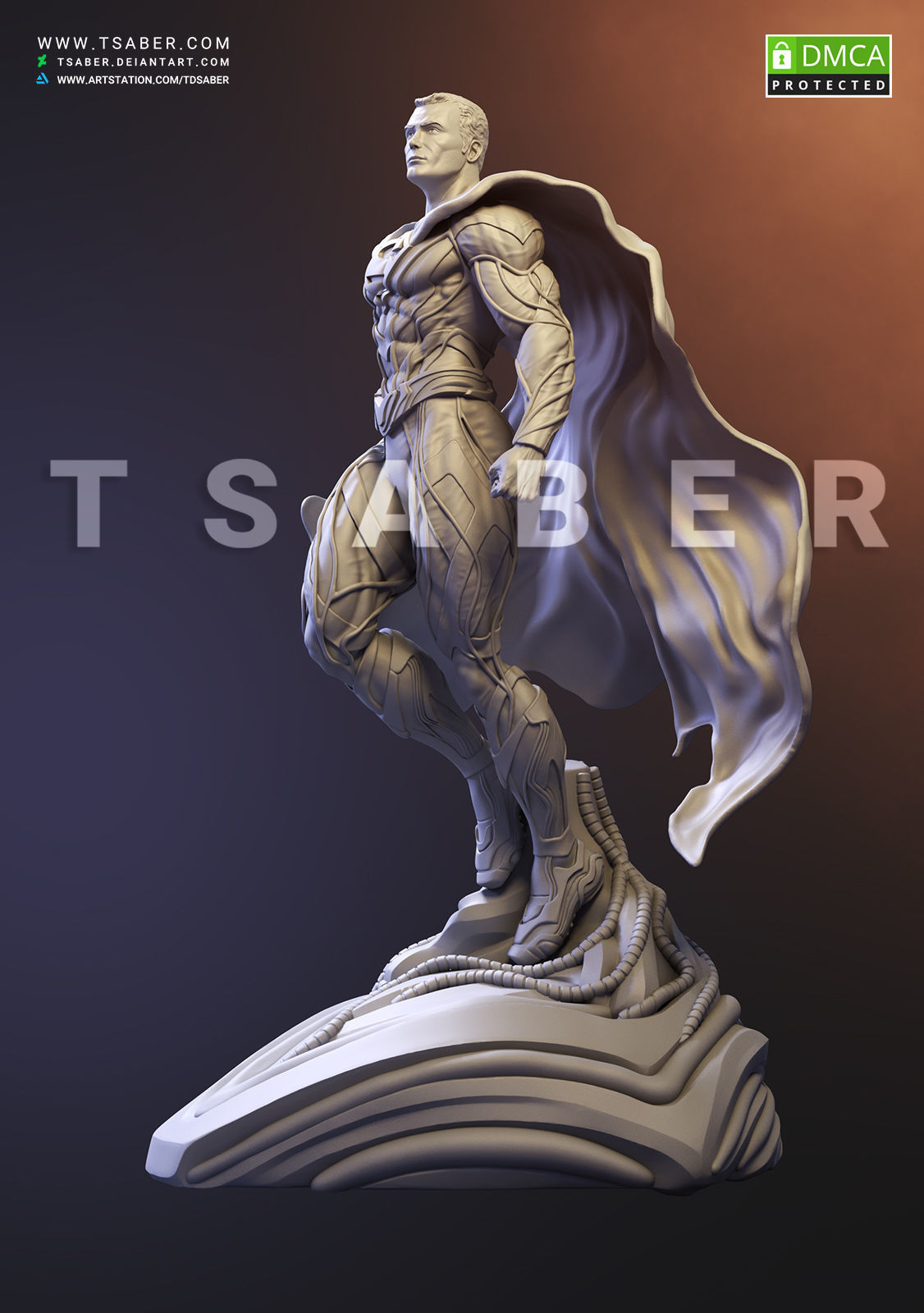 Superman Statue - DC collectibles 3D print model_6