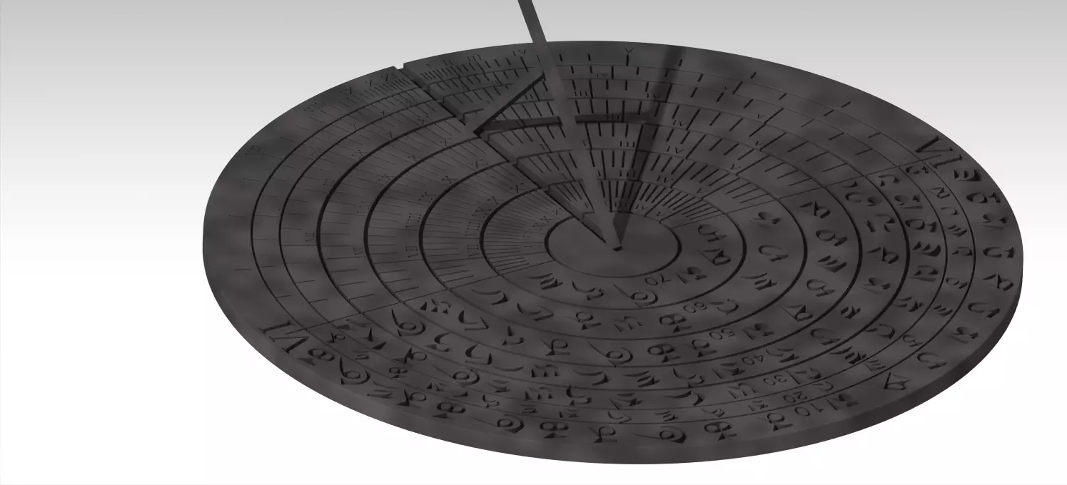 Sun Dial universal 3D print model