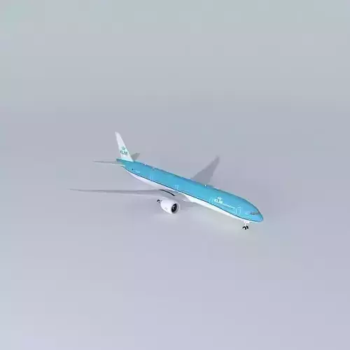 KLM Royal Dutch Airlines Boeing 777 306 ER PH BVN Nationaal P... Free 3D model