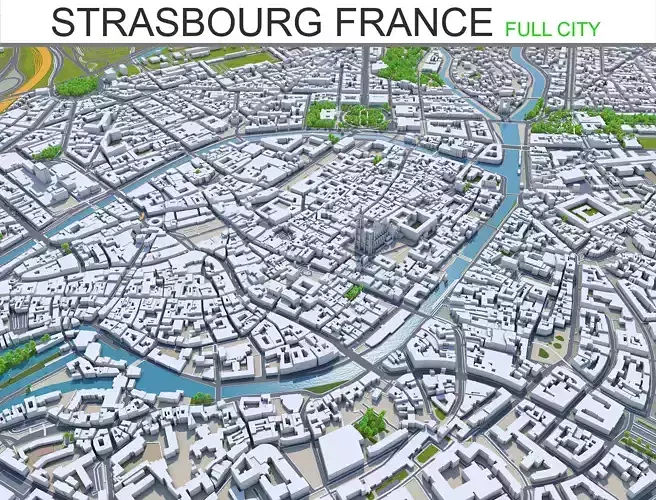 Strasbourg City in France