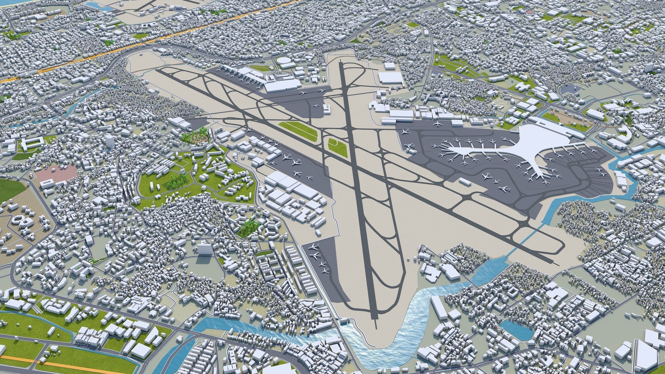 Mumbai City India Low-poly 3D model_8