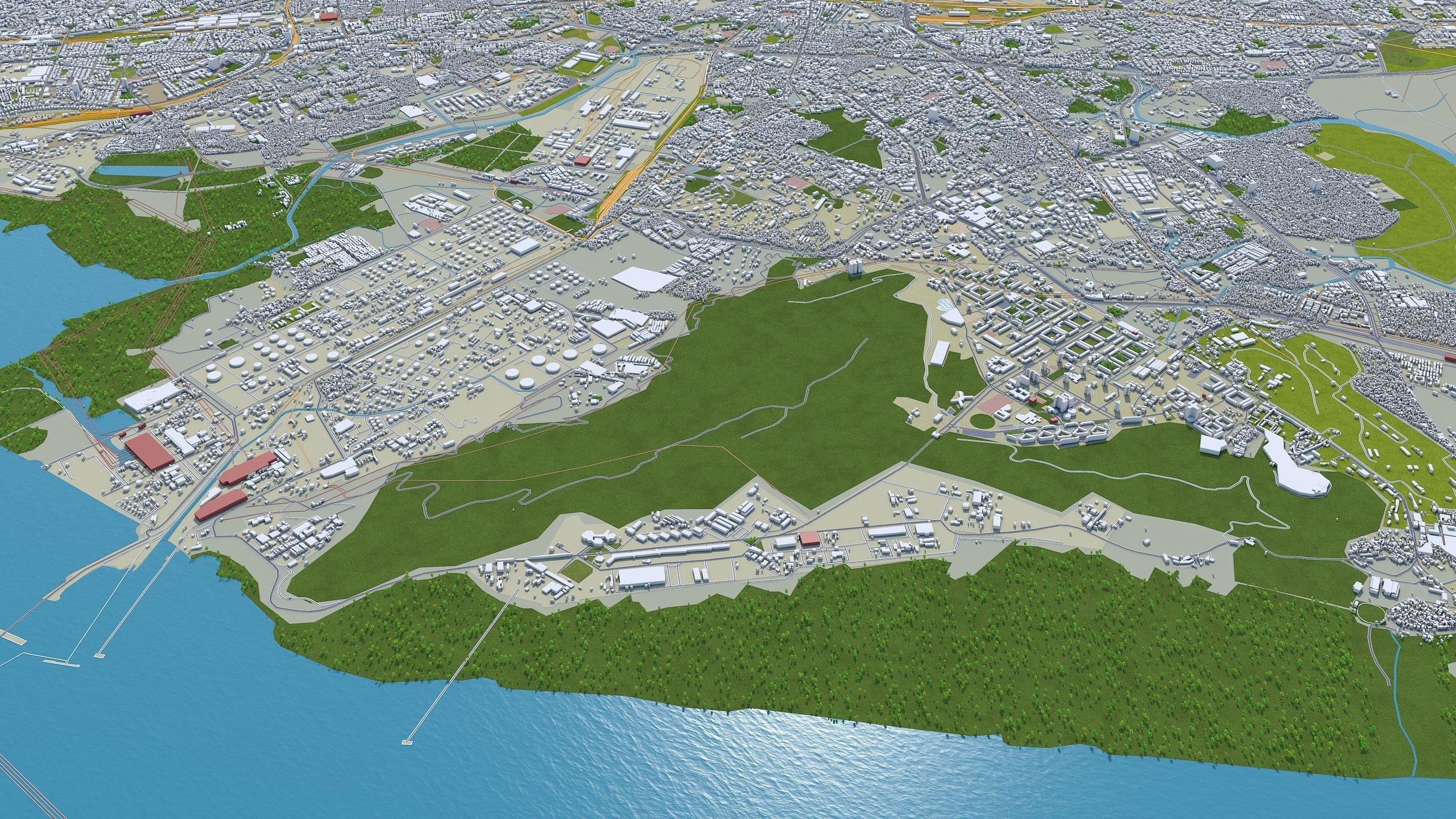 Mumbai City India Low-poly 3D model_12