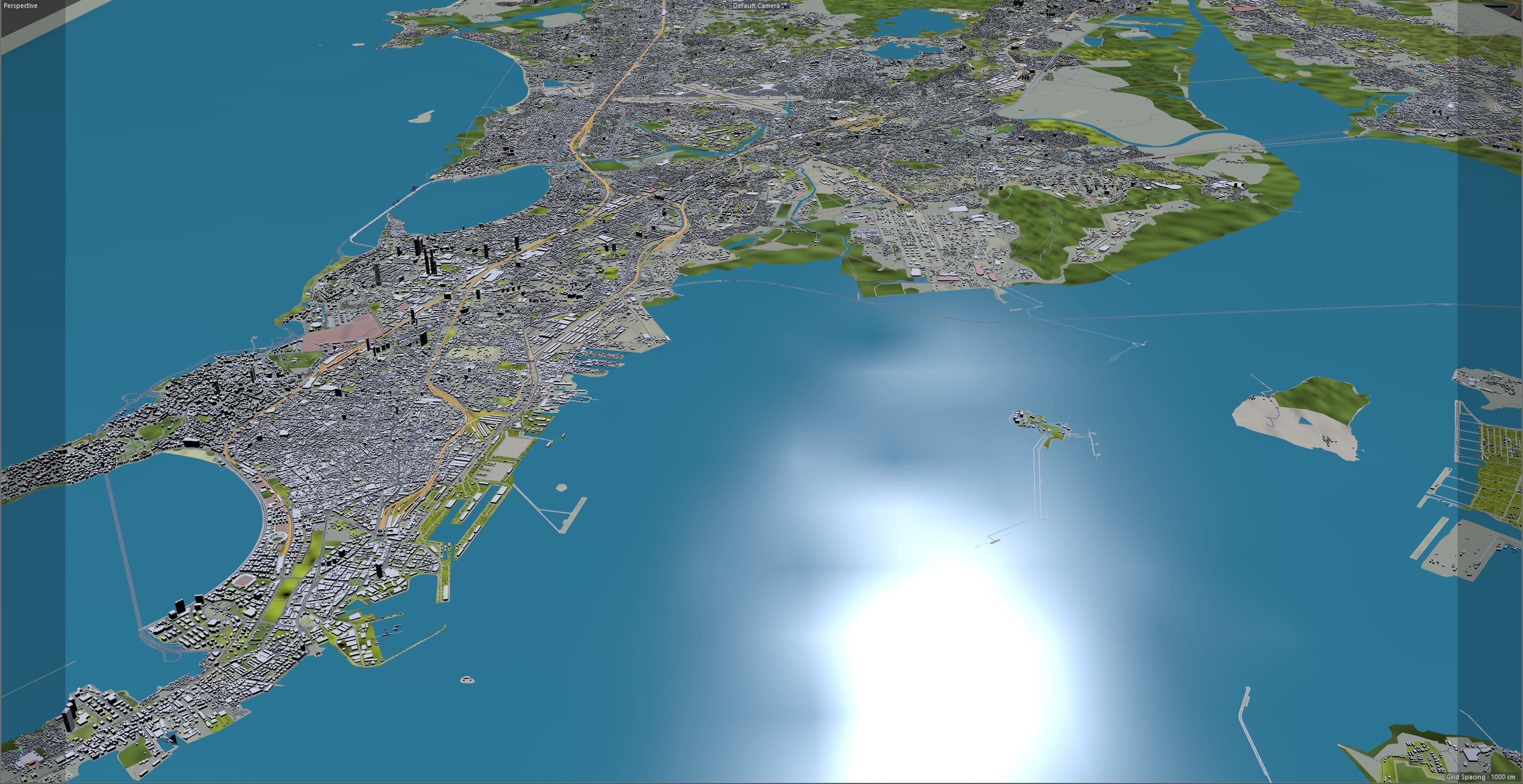 Mumbai City India Low-poly 3D model_16