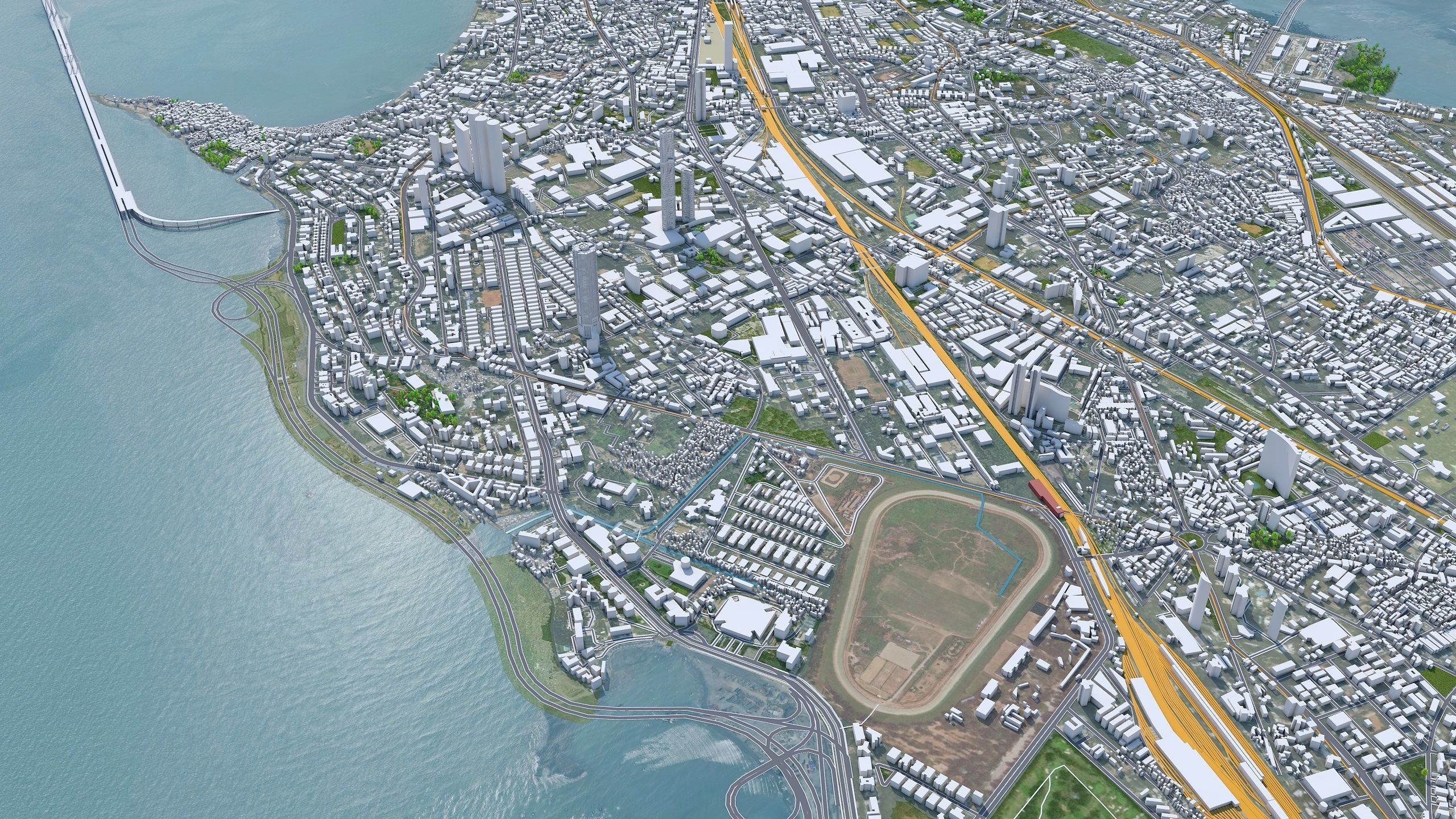 Mumbai City India Low-poly 3D model_2