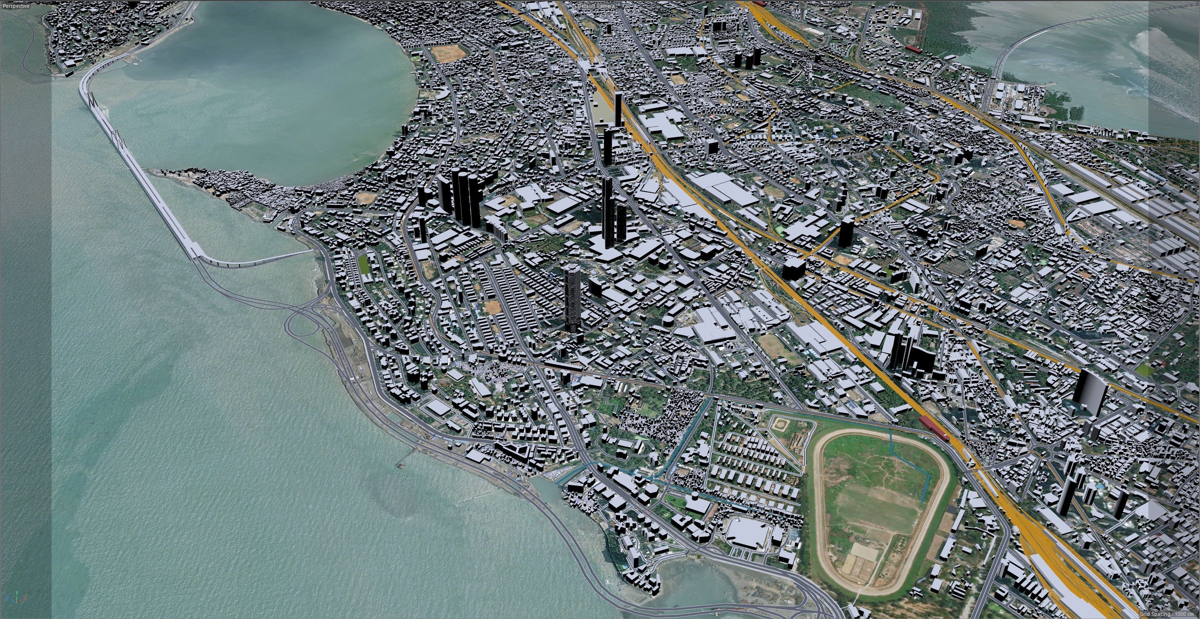 Mumbai City India Low-poly 3D model_18