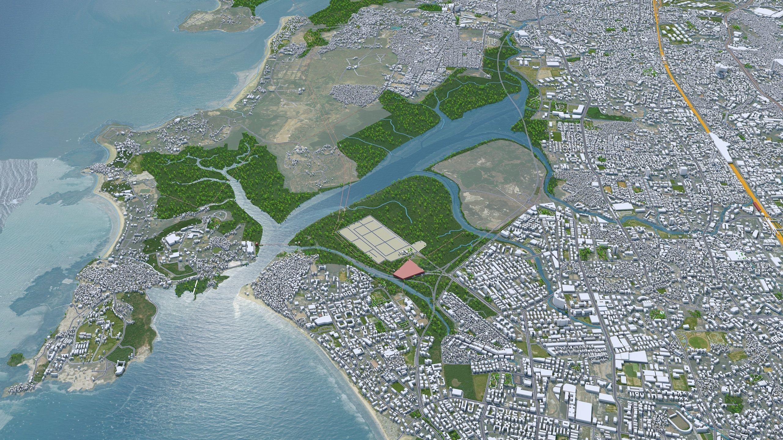 Mumbai City India Low-poly 3D model_5