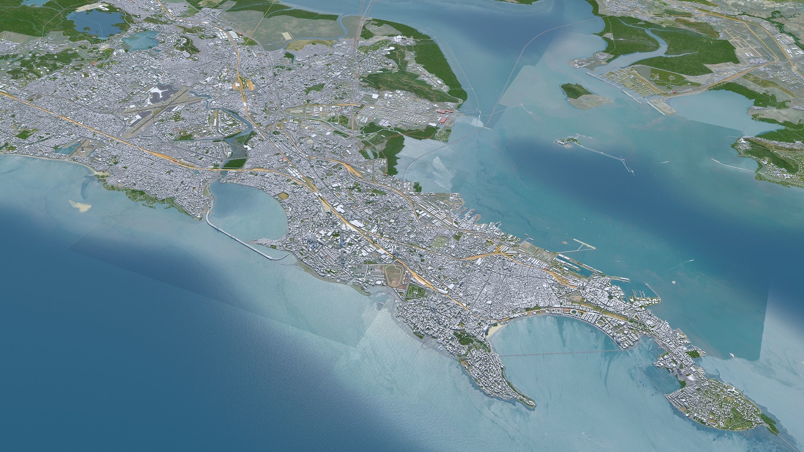 Mumbai City India Low-poly 3D model_6
