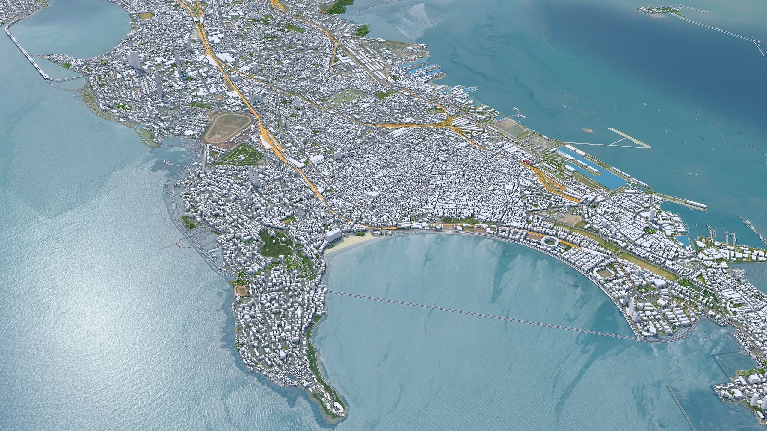 Mumbai City India Low-poly 3D model_3