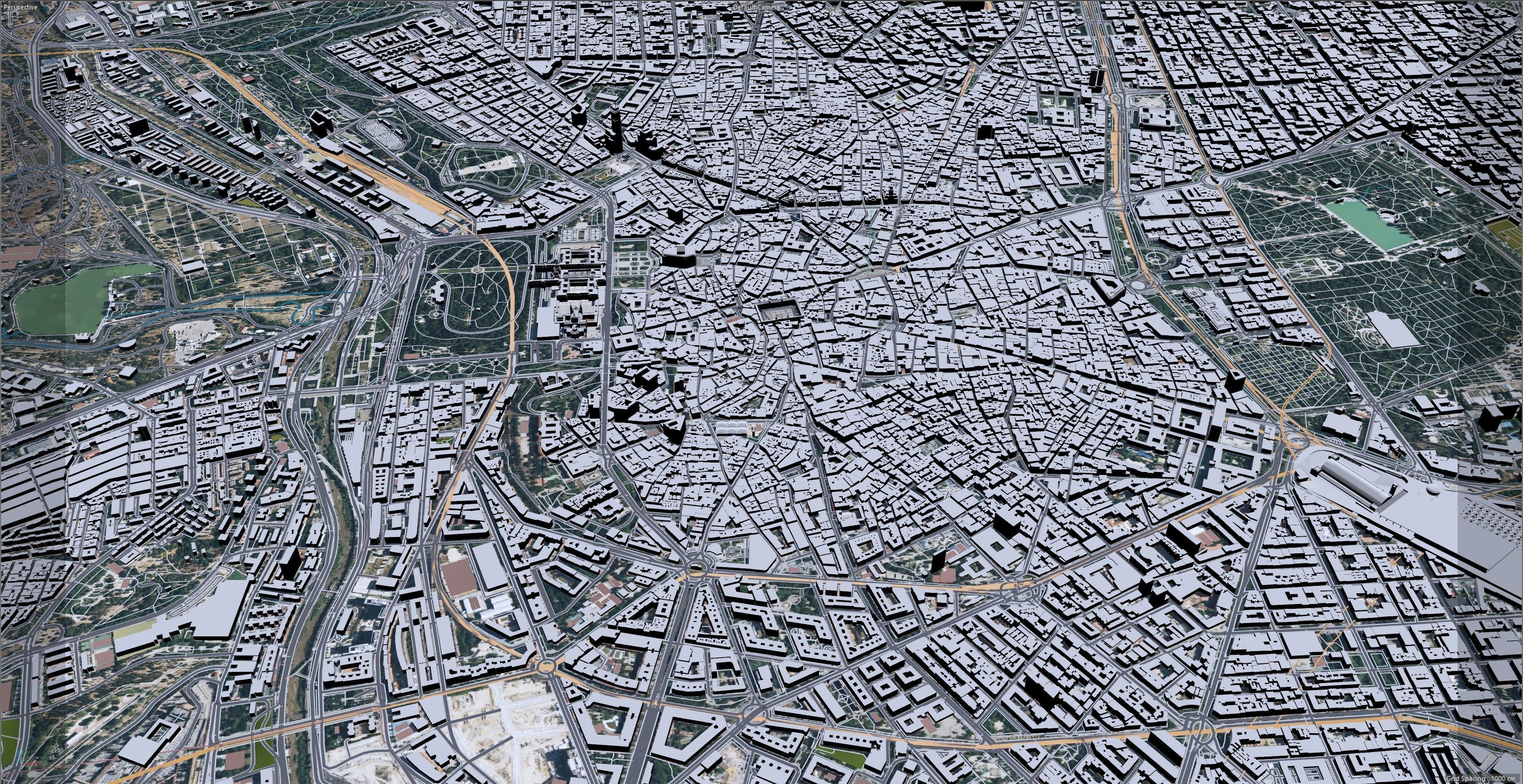 Madrid City in Spain Low-poly 3D model_34
