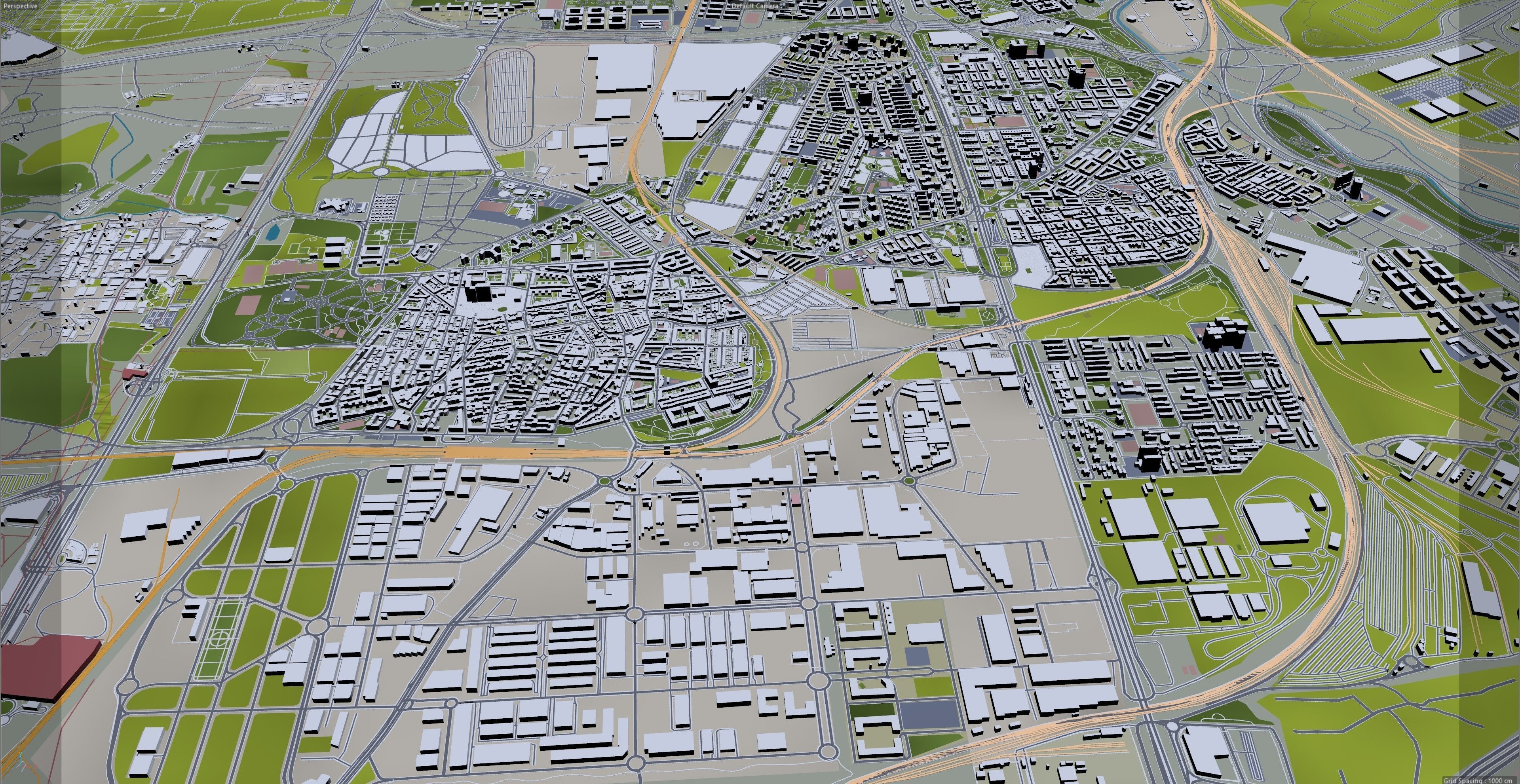 Madrid City in Spain Low-poly 3D model_29