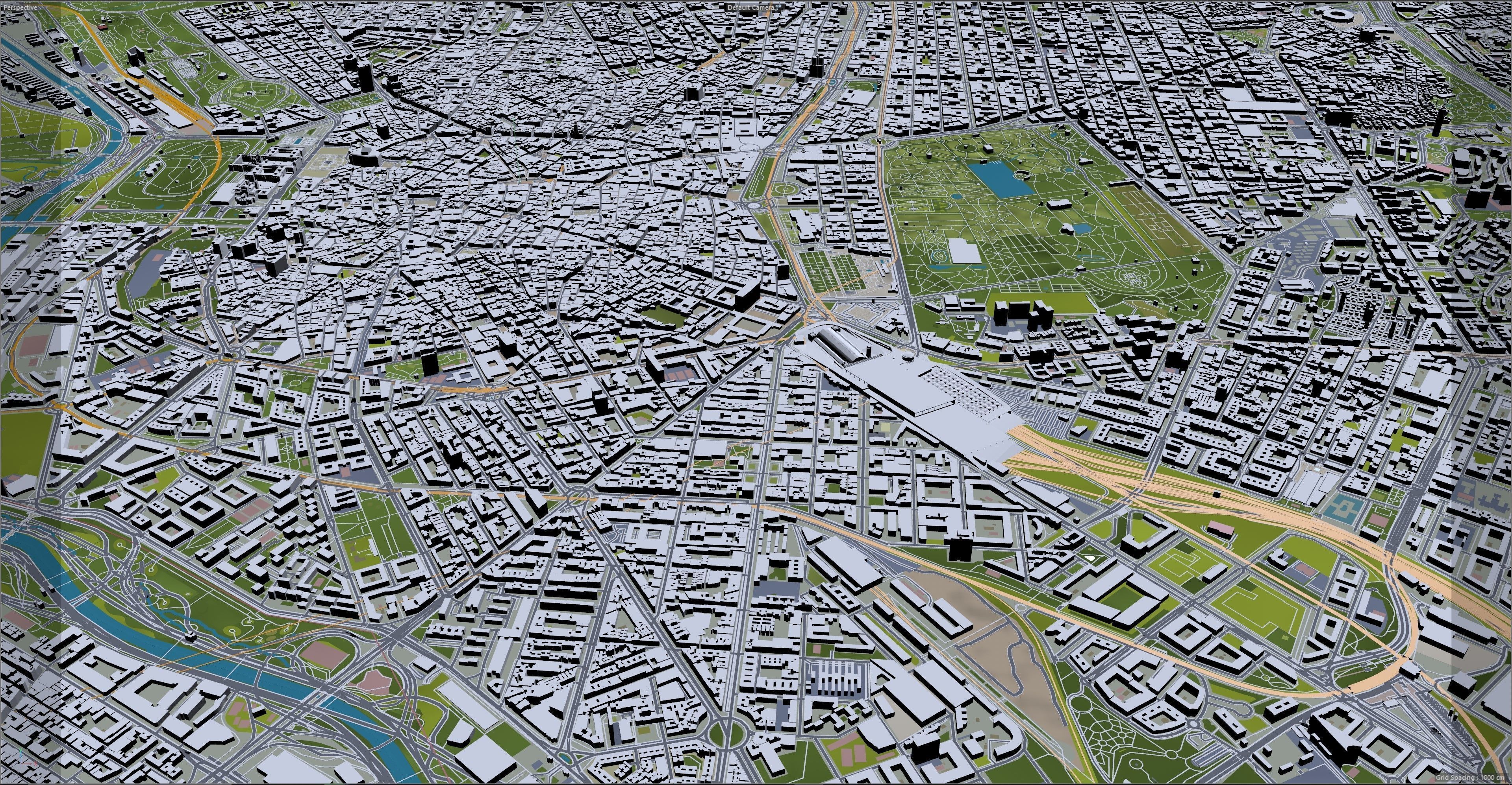 Madrid City in Spain Low-poly 3D model_19