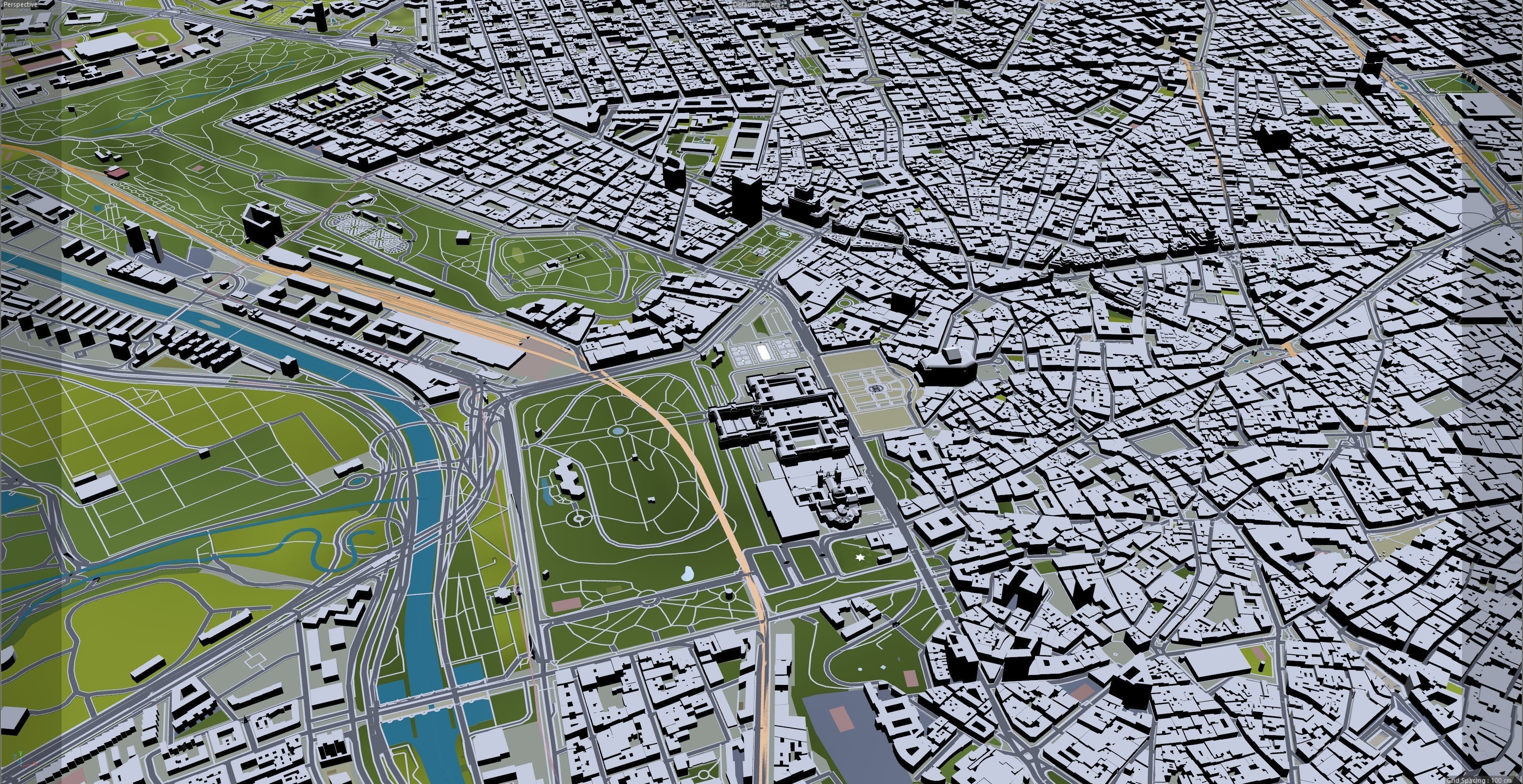 Madrid City in Spain Low-poly 3D model_22