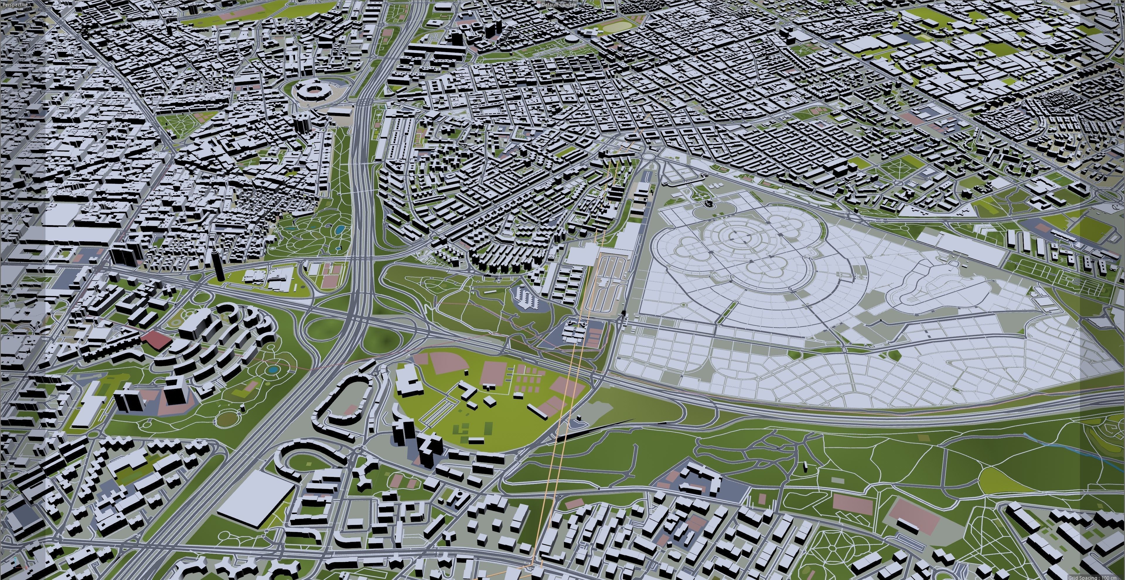 Madrid City in Spain Low-poly 3D model_31