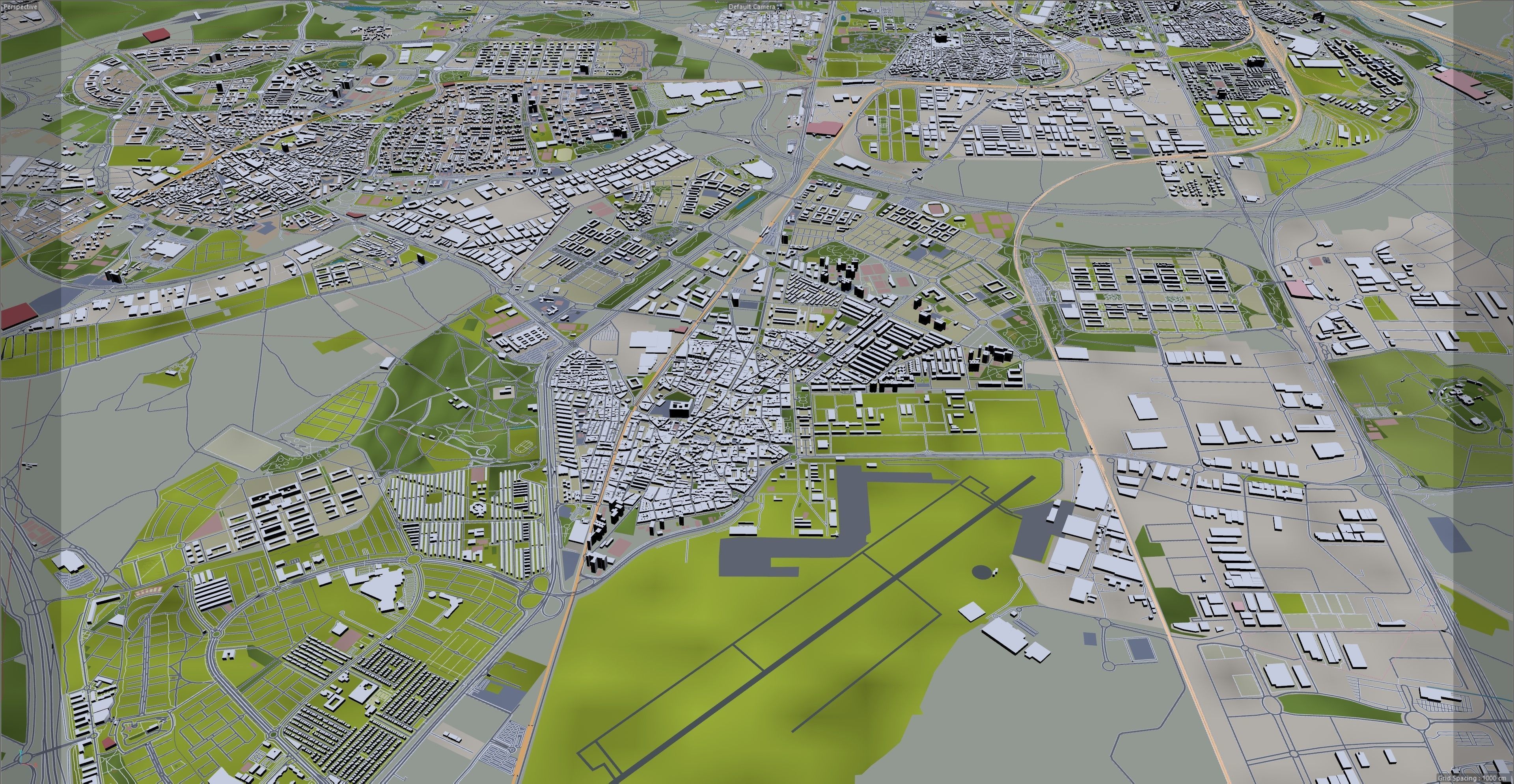 Madrid City in Spain Low-poly 3D model_27