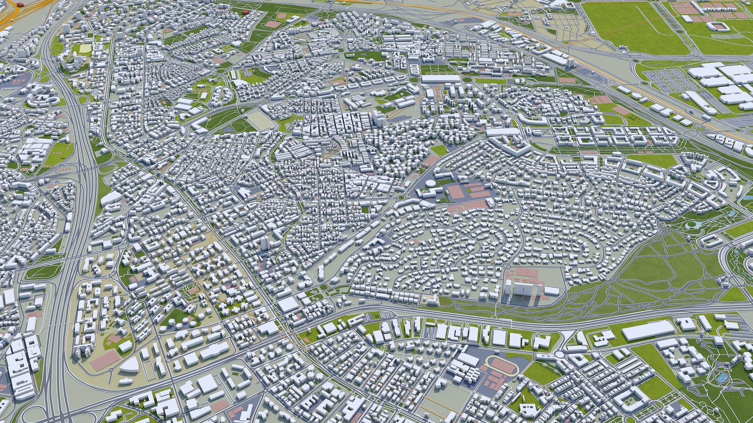 Madrid City in Spain Low-poly 3D model_16