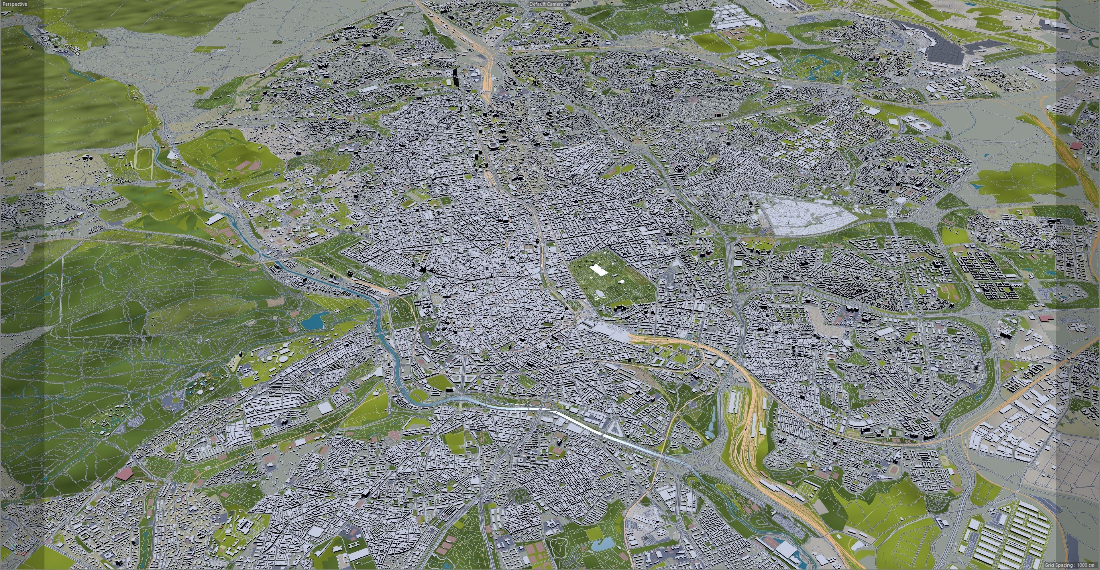 Madrid City in Spain Low-poly 3D model_23