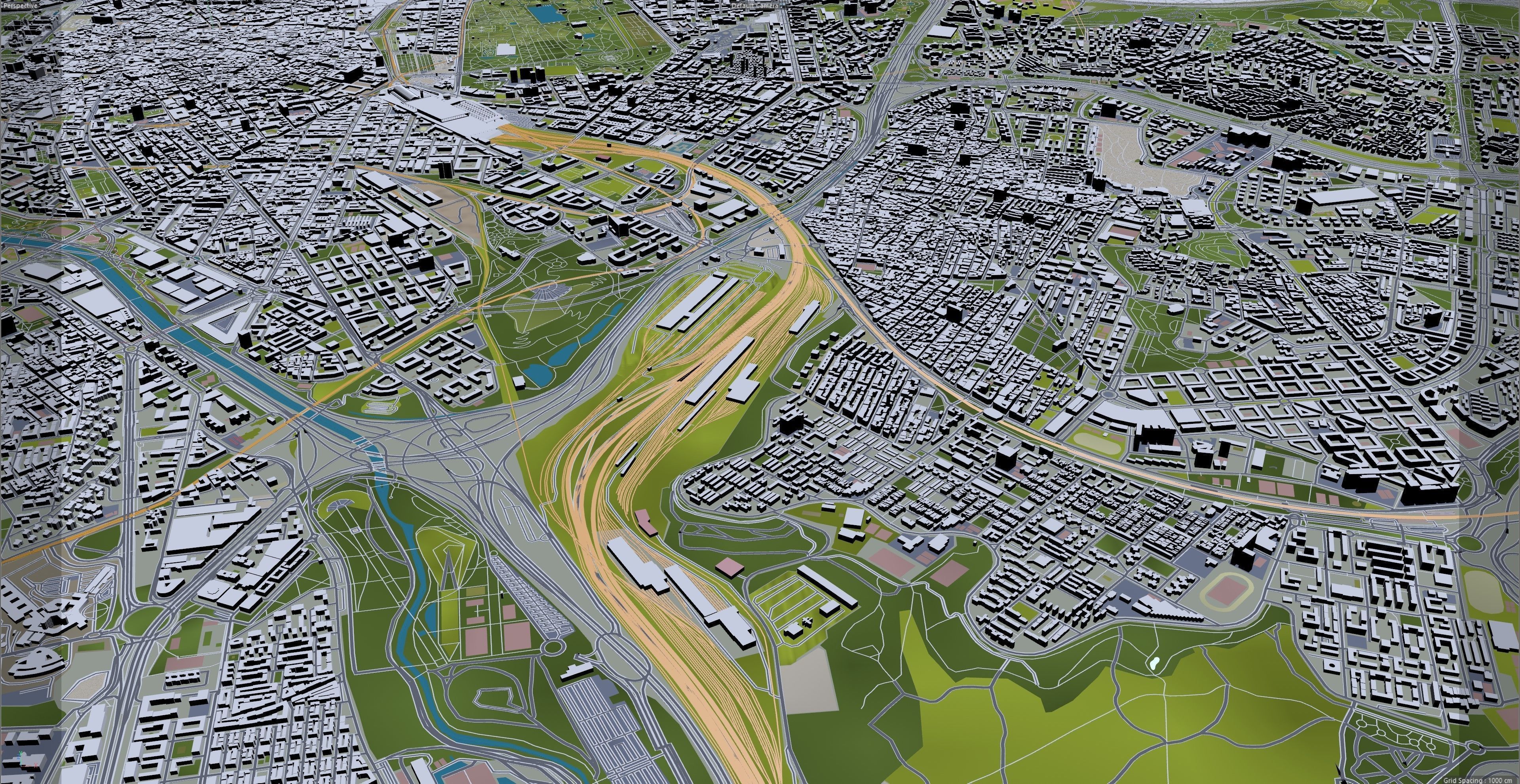 Madrid City in Spain Low-poly 3D model_30