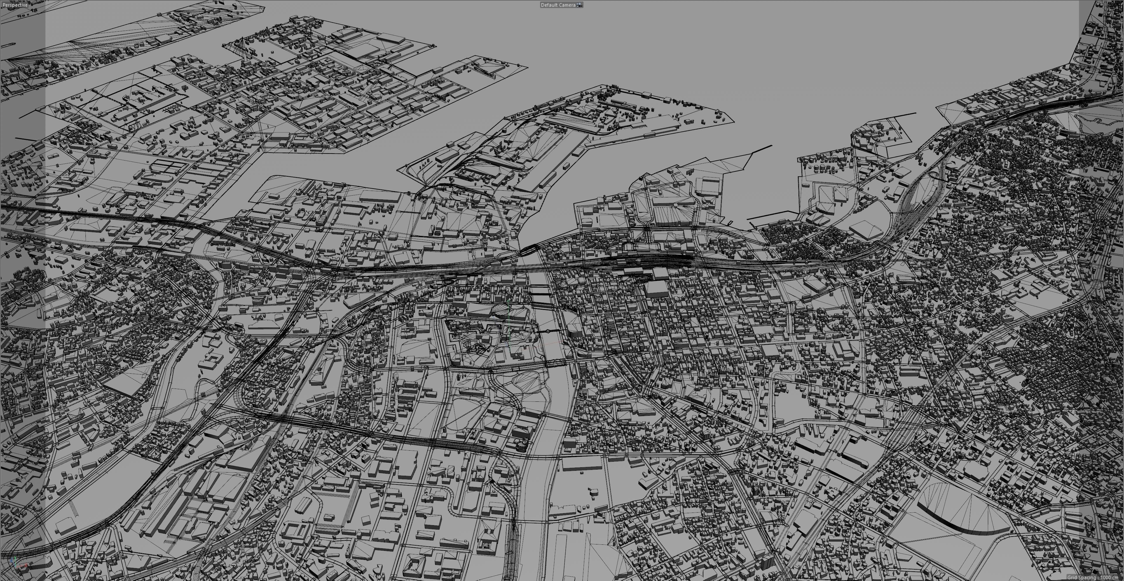 Kitakyushu Japan 50km Low-poly 3D model_15