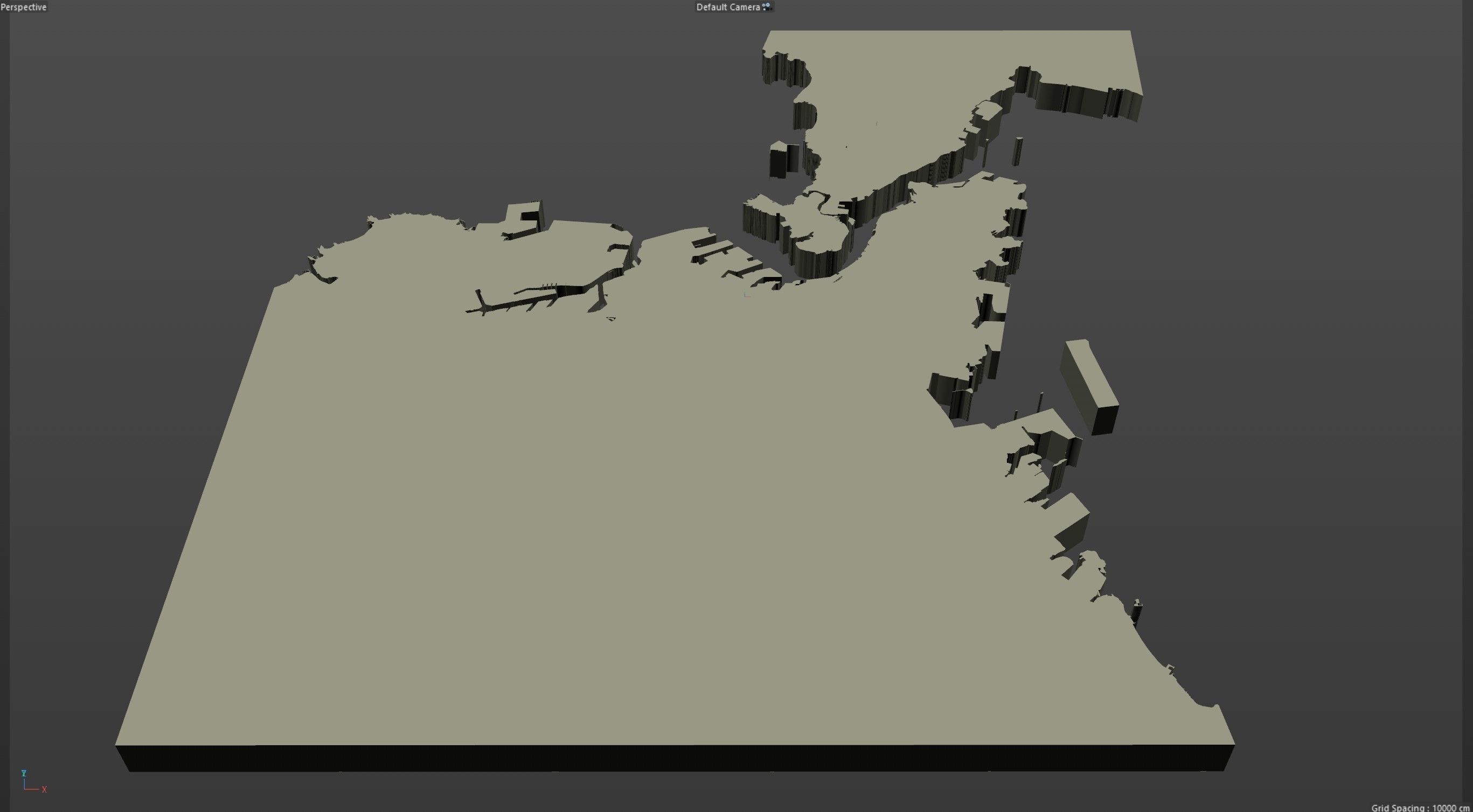 Kitakyushu Japan 50km Low-poly 3D model_19