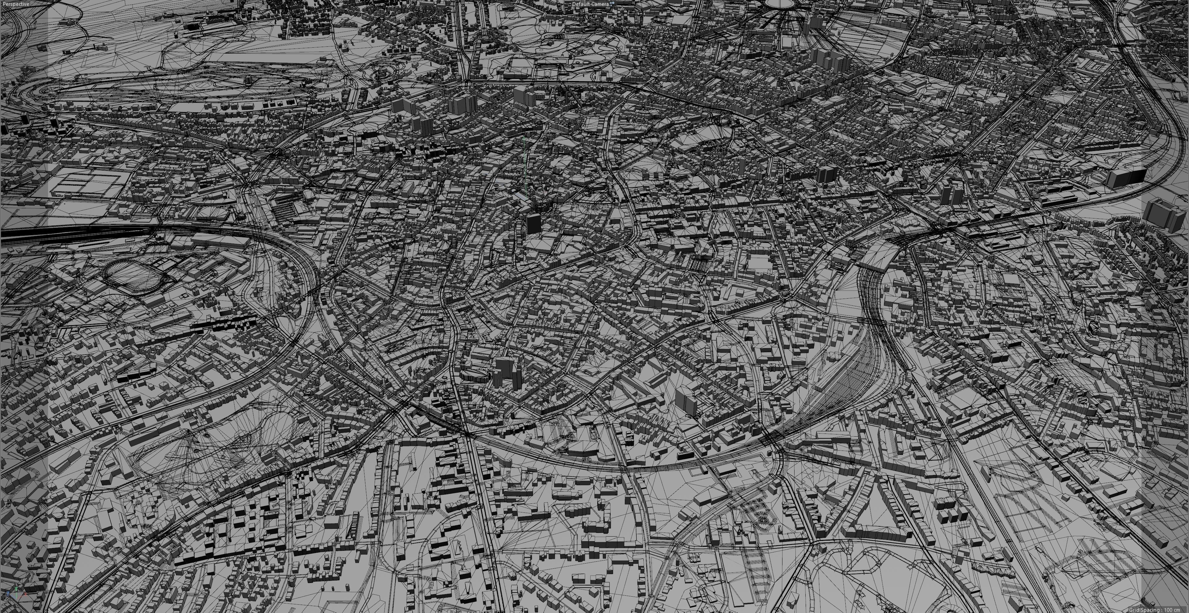 Aachen City in Germany 30km Low-poly 3D model_11
