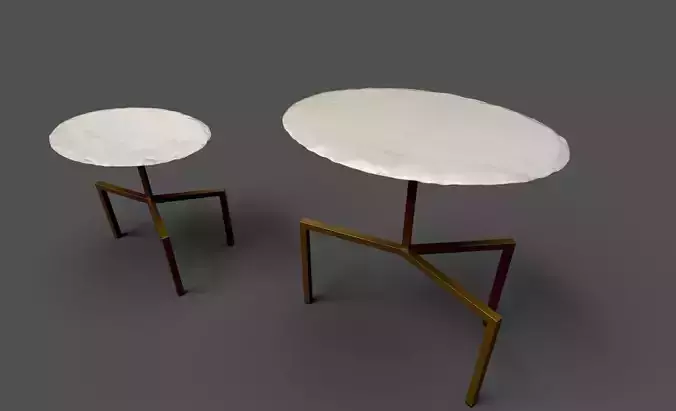 table two side tables with marble tops