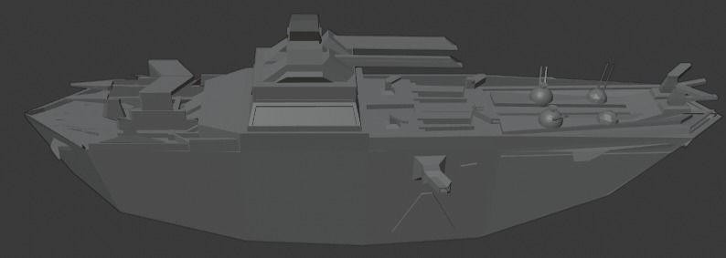 battleship warship Free 3D model_2