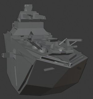 battleship warship Free 3D model_1