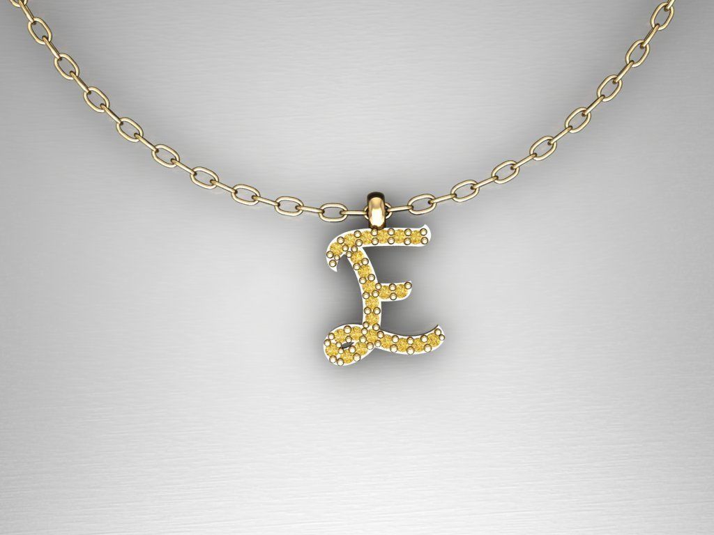 H198- Diamond NECKLACE  3D print model_1