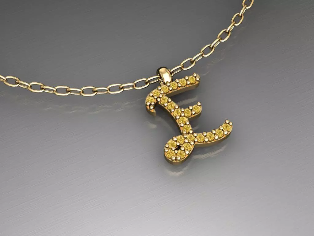 H198- Diamond NECKLACE  3D print model_0