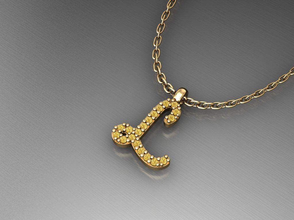 H202- Diamond NECKLACE  3D print model_2