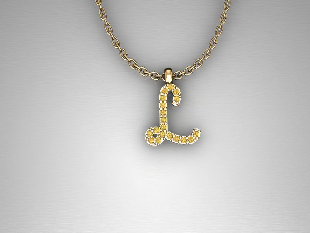 H202- Diamond NECKLACE  3D print model_1